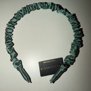 New France Luxe Green Satin Headband